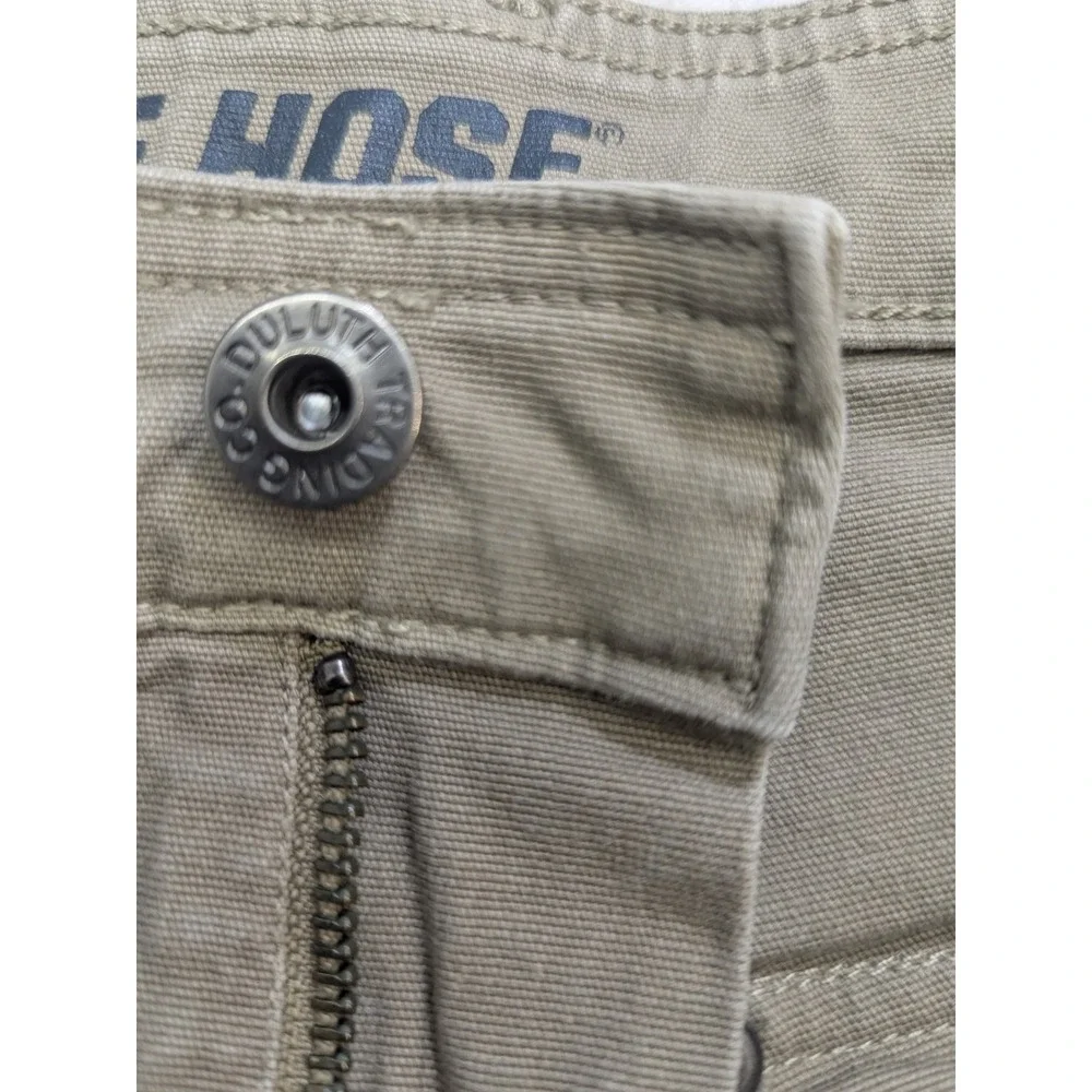 Duluth Cargo Shorts Mens 40 Flex Fire Hose Khaki Relaxed Fit Work Hidden Pockets